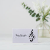 Elegant muziekdocent Piano Keys Musical Visitekaartje (Staand voorkant)