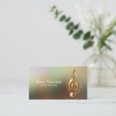 Elegant muziekdocent Piano Keys Musical Visitekaartje (Staand voorkant)