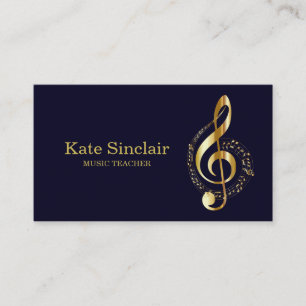 Elegant muziekdocent Piano Keys Musical Visitekaartje