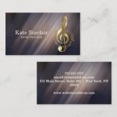 Elegant muziekdocent Piano Keys Musical Visitekaartje (Voorkant / Achterkant)