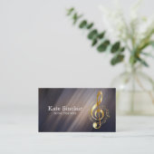 Elegant muziekdocent Piano Keys Musical Visitekaartje (Staand voorkant)