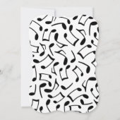 Elegant Muzieknoten met de uitnodiging van de Birt (Achterkant)