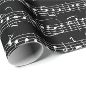 Elegant  Muzieknoten met handgeschreven blad Cadeaupapier (Rol Hoek)