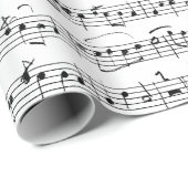 Elegant  Muzieknoten met handgeschreven blad Cadeaupapier (Rol Hoek)