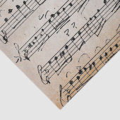 Elegant  Muzieknoten met handgeschreven blad Tissuepapier (Detail)
