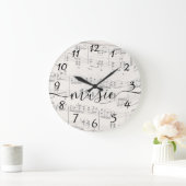 Elegant Muzieknoten met Manuscript Grote Klok (Huis)