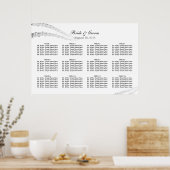 Elegant Muzieknoten Musical Wedding Seding Chart Poster (Keuken)
