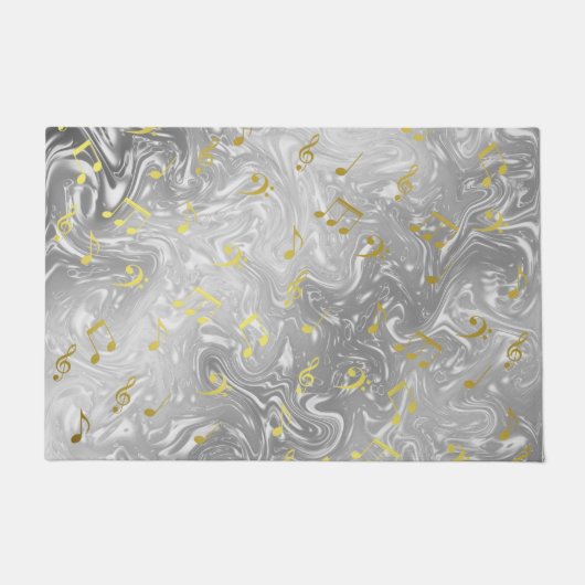 elegant muzieknoten patroon deurmat (Voorkant)