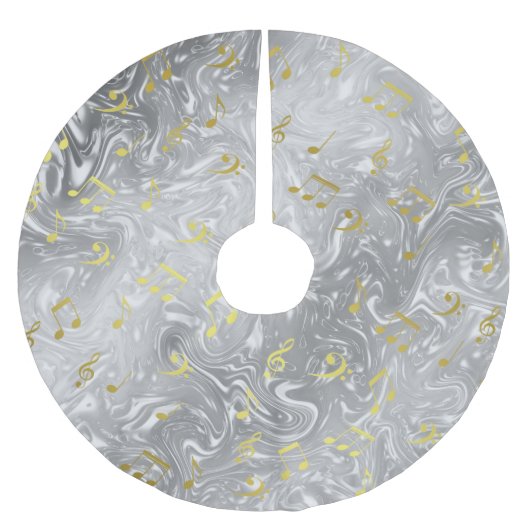 elegant muzieknoten patroon kerstboom rok (Voorkant)