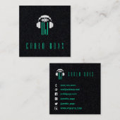 Elegant muzikaal minimalisme zwart Visitekaartje (Voorkant / Achterkant)