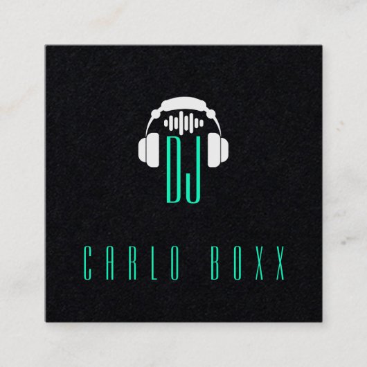 Elegant muzikaal minimalisme zwart Visitekaartje (Voorkant)