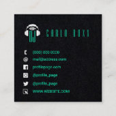 Elegant muzikaal minimalisme zwart Visitekaartje (Achterkant)