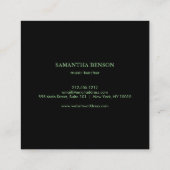 Elegant muzikant Visitekaartje met muzieknotitie (Achterkant)