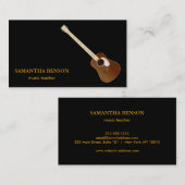 Elegant muzikant Visitekaartje met muzieknotitie (Voorkant / Achterkant)