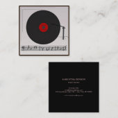 Elegant muzikant Visitekaartje met muzieknotitie (Voorkant / Achterkant)