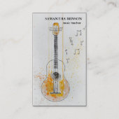 Elegant muzikant Visitekaartje met muzieknotitie (Voorkant)