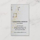 Elegant muzikant Visitekaartje met muzieknotitie (Achterkant)