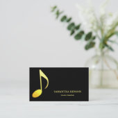 Elegant muzikant Visitekaartje met muzieknotitie (Staand voorkant)