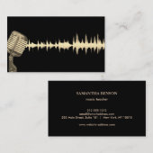 Elegant muzikant Visitekaartje met muzieknotitie (Voorkant / Achterkant)