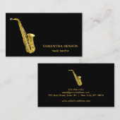 Elegant muzikant Visitekaartje met muzieknotitie (Voorkant / Achterkant)