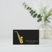 Elegant muzikant Visitekaartje met muzieknotitie (Staand voorkant)