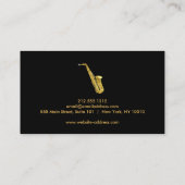 Elegant muzikant Visitekaartje met muzieknotitie (Achterkant)