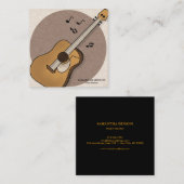 Elegant muzikant Visitekaartje met muzieknotitie (Voorkant / Achterkant)