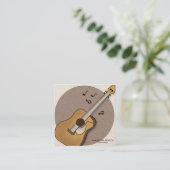 Elegant muzikant Visitekaartje met muzieknotitie (Staand voorkant)