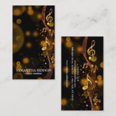 Elegant muzikant Visitekaartje met muzieknotitie (Voorkant / Achterkant)