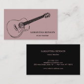 Elegant muzikant Visitekaartje met muzieknotitie (Voorkant / Achterkant)