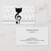 Elegant muzikant Visitekaartje met muzieknotitie (Voorkant / Achterkant)