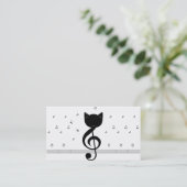 Elegant muzikant Visitekaartje met muzieknotitie (Staand voorkant)