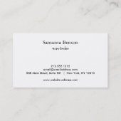 Elegant muzikant Visitekaartje met muzieknotitie (Achterkant)