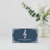 Elegant muzikant Visitekaartje met muzieknotitie (Staand voorkant)