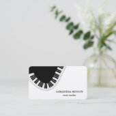 Elegant muzikant Visitekaartje met muzieknotitie (Staand voorkant)