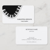 Elegant muzikant Visitekaartje met muzieknotitie (Voorkant / Achterkant)