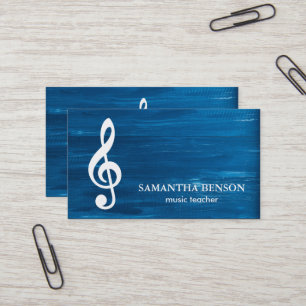 Elegant muzikant Visitekaartje met muzieknotitie