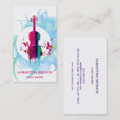 Elegant muzikant Visitekaartje met muzieknotitie (Voorkant / Achterkant)