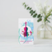 Elegant muzikant Visitekaartje met muzieknotitie (Staand voorkant)