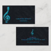 Elegant muzikant Visitekaartje met muzieknotitie (Voorkant / Achterkant)