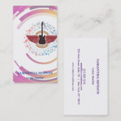 Elegant muzikant Visitekaartje met muzieknotitie (Voorkant / Achterkant)