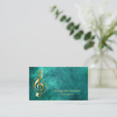 Elegant muzikant Visitekaartje met muzieknotitie (Staand voorkant)