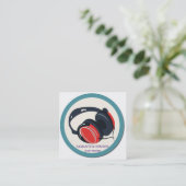 Elegant muzikant Visitekaartje met muzieknotitie (Staand voorkant)