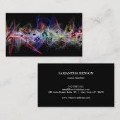 Elegant muzikant Visitekaartje met muzieknotitie (Voorkant / Achterkant)