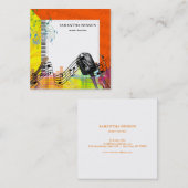 Elegant muzikant Visitekaartje met muzieknotitie (Voorkant / Achterkant)