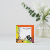 Elegant muzikant Visitekaartje met muzieknotitie (Staand voorkant)