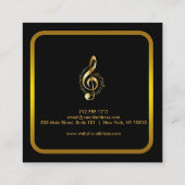 Elegant muzikant Visitekaartje met muzieknotitie (Achterkant)