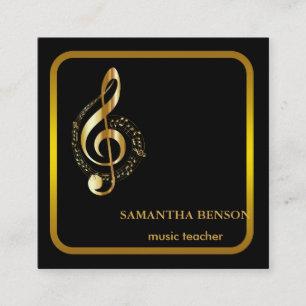 Elegant muzikant Visitekaartje met muzieknotitie