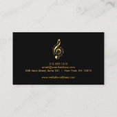 Elegant muzikant Visitekaartje met muzieknotitie (Achterkant)