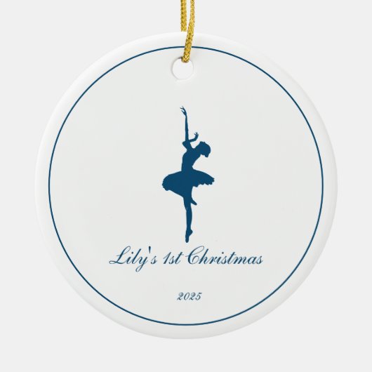 Elegant My First Christmas Personalized ornament (Voorkant)